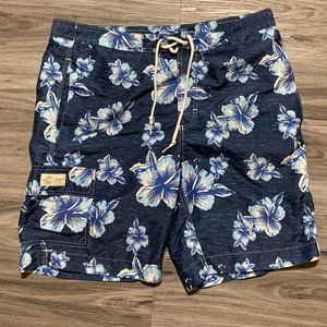 🔥4/$20 Mens Medium Bathing Suit Swim Trunks CHAPS Brand Floral Style